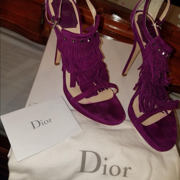 Dior hi heels sandals new condition 💜 - Picture 1 of 7